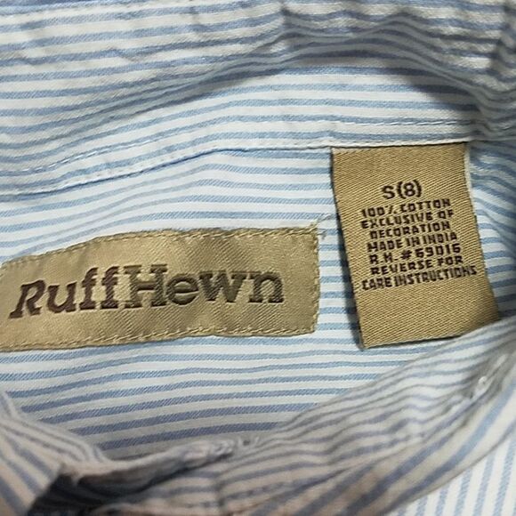 NWT Ruff Hewn Blue & White Button Down Shirt (S) - Picture 5 of 5
